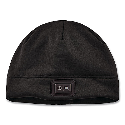 ergodyne N-Ferno 6801 Winter Skull Cap with LED Rechargeable Light, Fleece, One Size Fits Most, Black (16792)