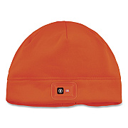 ergodyne N-Ferno 6801 Winter Skull Cap with LED Rechargeable Light, Fleece, One Size Fits Most, Orange (16791)