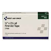 First Aid Only First Aid Tape, Paper, 0.5" x 2.5 yd, White, 6 Rolls/Box (AN5111)