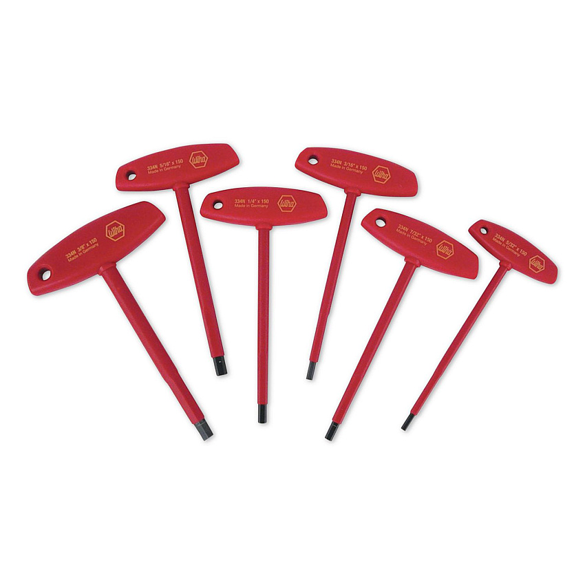 6-Piece Insulated T-Handle Inch Hex Screwdriver Set (33490)