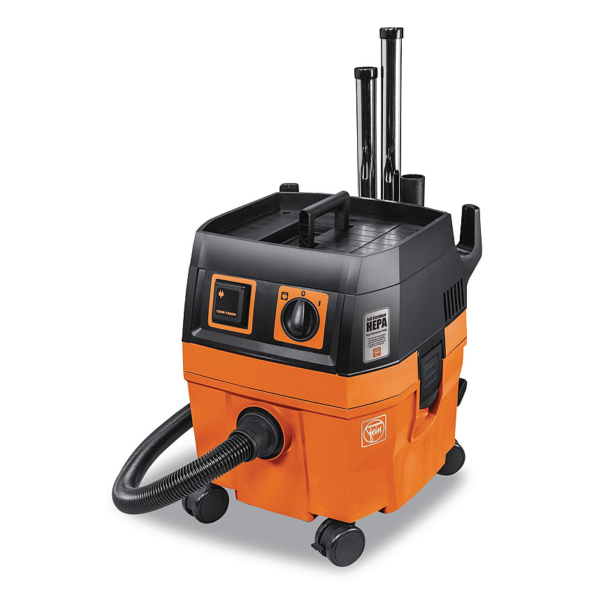 Turbo I PRO Set HEPA Wet/Dry Dust Extractor Vacuum, 5.8 gal Tank Capacity, Orange/Black (92037060990)