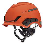 MSA V-Gard H1 Safety Helmet, Vented, Brimless, Fas-Trac III Pivot Ratchet Suspension, One Size Fits Most (6.5 to 8), Orange (10194789)