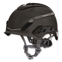 MSA V-Gard H1 Safety Helmet, Brimless, Fas-Trac III Pivot Ratchet Suspension, One Size Fits Most (6.5 to 8), Black (10194798)