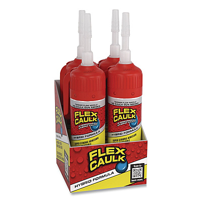 Flex Caulk Hi-Performance Hybrid Caulk, 3 oz Aerosol Can, Dries Clear, 4/Carton (CFSCLRR100)