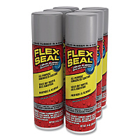 Flex Seal Liquid Rubber Sealant Coating Aerosol, 14 oz Aerosol Can, Dries Gray, 6/Carton (FSGRYR20)