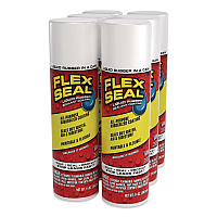 Flex Seal Liquid Rubber Sealant Coating Aerosol, 14 oz Aerosol Can, Dries White, 6/Carton (FSWHTR20)