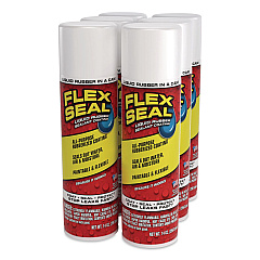 Flex Seal Liquid Rubber Sealant Coating Aerosol, 14 oz Aerosol Can, Dries White, 6/Carton (FSWHTR20)