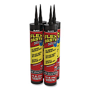 Flex Paste Super Thick Rubberized Paste, 9 oz Cartridge, Dries Black, 4/Carton (PFSBLKR10)