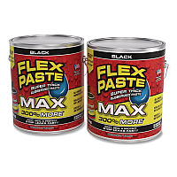 Flex Paste Super Thick Rubberized Paste Max, 12 lb Can, Dries Black, 2/Carton (PFSMAXBLK01)