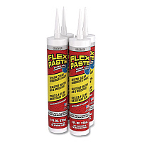 Flex Paste Super Thick Rubberized Paste, 9 oz Cartridge, Dries Clear, 4/Carton (PFSCLRR09)