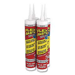 Flex Paste Super Thick Rubberized Paste, 9 oz Cartridge, Dries Clear, 4/Carton (PFSCLRR09)