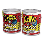 Flex Paste Super Thick Rubberized Paste Max, 12 lb Can, Dries White, 2/Carton (PFSMAXWHT01)