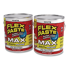 Flex Paste Super Thick Rubberized Paste Max, 12 lb Can, Dries White, 2/Carton (PFSMAXWHT01)