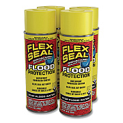 Removable Rubber Sealant Coating Flood Protection Spray, 10 oz Aerosol Can, Dries Yellow, 6/Carton (RFSYELR16)