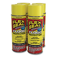 Removable Rubber Sealant Coating Flood Protection Spray, 10 oz Aerosol Can, Dries Yellow, 6/Carton (RFSYELR16)
