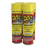 Removable Rubber Sealant Coating Flood Protection Spray, 17 oz Aerosol Can, Dries Yellow, 4/Carton (RFSYELR24)