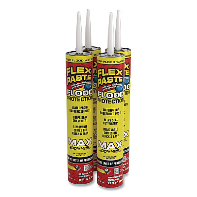 Flex Paste Flood Protection Paste, 28 oz Cartridge, Dries Yellow, 4/Carton (RPSYELR28)