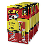 Flex Super Glue, Precision Tip, Gel, 0.1 oz, Dries Clear, 2/Pack, 8/Carton (SGGEL2X3)