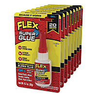 Flex Super Glue, Precision Tip, Gel, 0.7 oz, Dries Clear, 8/Carton (SGGELB20)