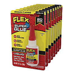 Flex Super Glue, Precision Tip, Liquid, 0.7 oz, Dries Clear, 8/Carton (SGLIQB20)