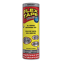 Flex Tape Strong Rubberized Waterproof Tape, 4" Core, 39 mil Thick, 12" x 10 ft, Gray, 4/Carton (TFSGRYR1210)