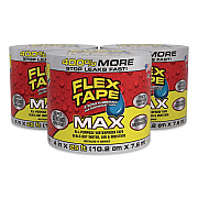 MAX Strong Rubberized Waterproof Tape, 4" Core, 39 mils Thick, 4" x 25 ft, Clear, 3/Carton (TFSMAXCLR04)