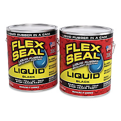 Flex Seal Liquid Rubber Sealant Coating Liquid, 1 gal Can, Dries Black, 2/Carton (US855BLK012)
