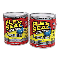Flex Seal Liquid Rubber Sealant Coating Liquid, 1 gal Can, Dries Gray, 2/Carton (US855GRY012)