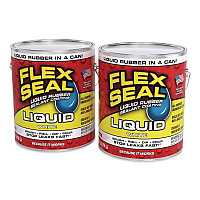 Flex Seal Liquid Rubber Sealant Coating Liquid, 1 gal Can, Dries White, 2/Carton (US855WHT012)