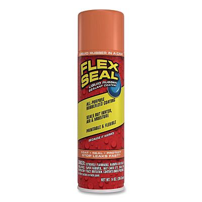 Flex Seal Liquid Rubber Sealant Coating Aerosol, 14 oz Aerosol Can, Dries Terra Cotta, 6/Carton (FSTERR20)