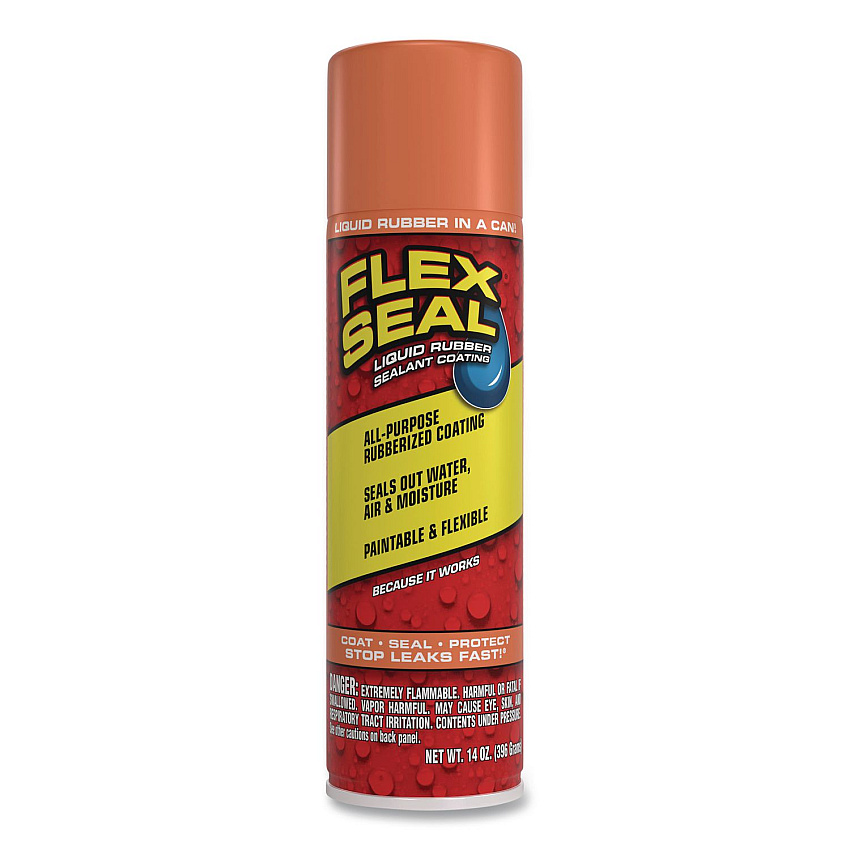 Flex Seal Liquid Rubber Sealant Coating Aerosol, 14 oz Aerosol Can, Dries Terra Cotta, 6/Carton (FSTERR20)