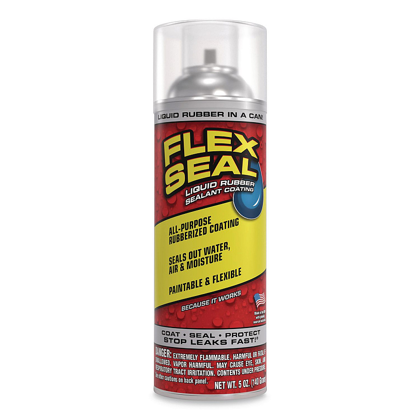 Flex Seal Liquid Rubber Sealant Coating Aerosol, 5 oz Aerosol Can, Dries Clear, 6/Carton (FSCLRR08)