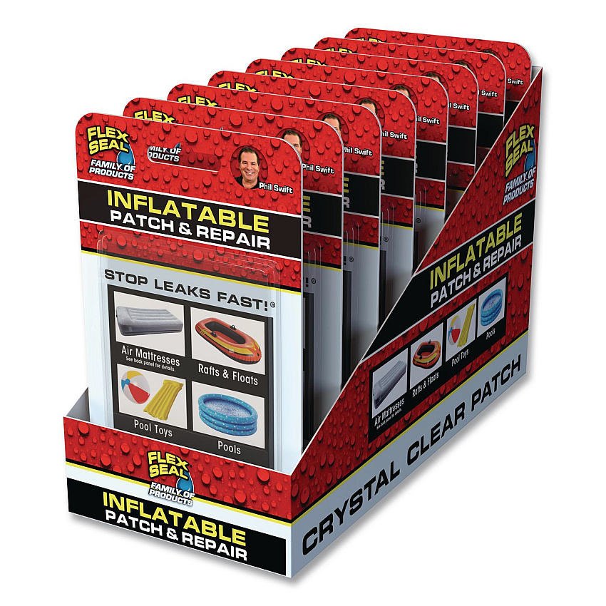Flex Seal Inflatable Patch and Repair, 6" x 4" x 2.5", Clear, 8/Carton (KITPVC3X4)