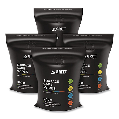 Surface Care Wipes, 1-Ply, 6 x 8, Fresh, White, 800/Pack, 4 Packs/Carton (GRI5RW4)