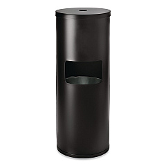 Floor Stand Wet Wipe Dispenser Station with 7 Gallon Built-In Trash Can, 13.1 x 13.1 x 36, Black (GRI509BLK)