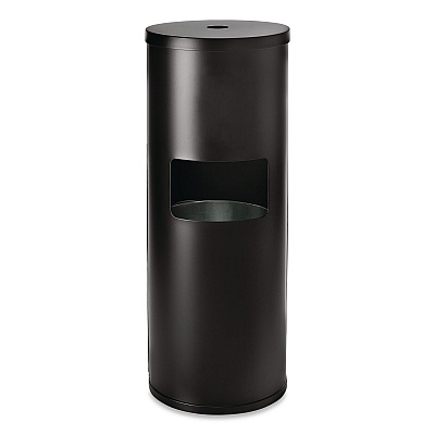 Floor Stand Wet Wipe Dispenser Station with 7 Gallon Built-In Trash Can, 13.1 x 13.1 x 36, Black (GRI509BLK)