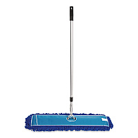 All-In-One Microfiber Dust Mop Set with Telescopic Handle, 36 x 5, Blue Microfiber Head, 40" to 72" Silver Aluminum Handle (GRI17436T)