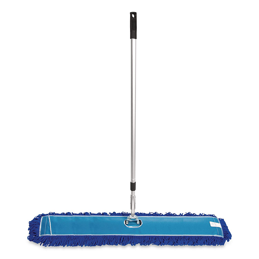 All-In-One Microfiber Dust Mop Set with Telescopic Handle, 48 x 5, Blue Microfiber Head, 40" to 72" Silver Aluminum Handle (GRI17448T)