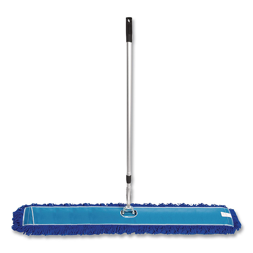 All-In-One Microfiber Dust Mop Set with Telescopic Handle, 60 x 5, Blue Microfiber Head, 40" to 72" Silver Aluminum Handle (GRI17460T)