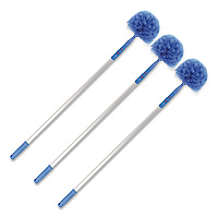 Cobweb/Corner Duster Brush with Telescopic Pole, 3 ft to 6 ft Handle, 3/Kit (GRI1026F3PK)