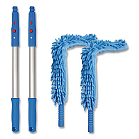 Flexible Wand Duster with Microfiber and Chenille Sleeve and 20" Pole, 2/Kit (GRI17520I2PK)