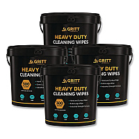 Heavy-Duty Cleaning Wipes, 10 x 12, Citrus, White, 300 Wipes/Bucket, 4 Buckets/Carton (GRI63004)
