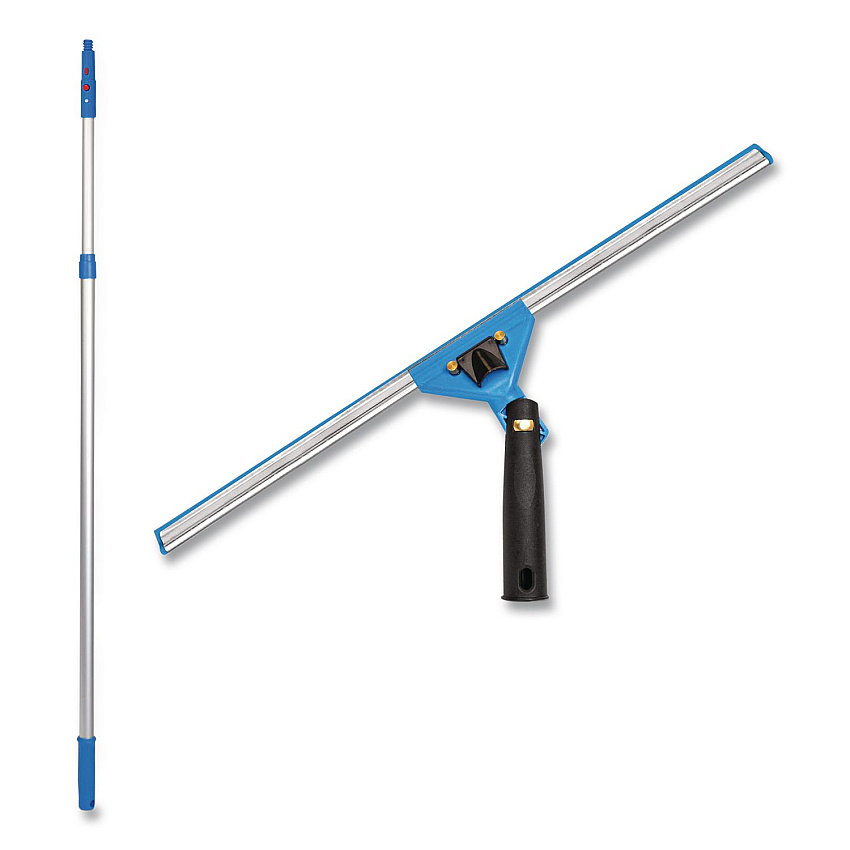 Pro Window Washing Kit with Swivel Squeegee and 6 ft Telescopic Pole, 18" Wide Blade (GRI1306F18)