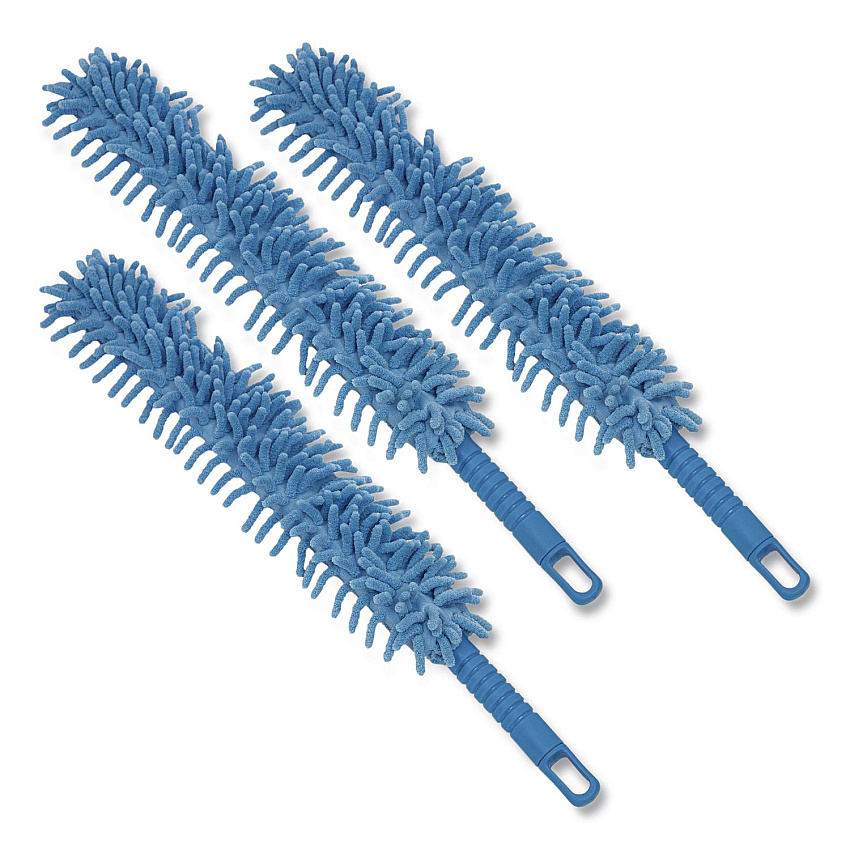 Flexible Wand Duster with Microfiber and Chenille Sleeve, 22" Length, 3/Pack (GRI1763PK)