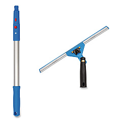 Pro Window Washing Kit with Swivel Window Squeegee and 20" Pole, 14" Wide Blade (GRI131)