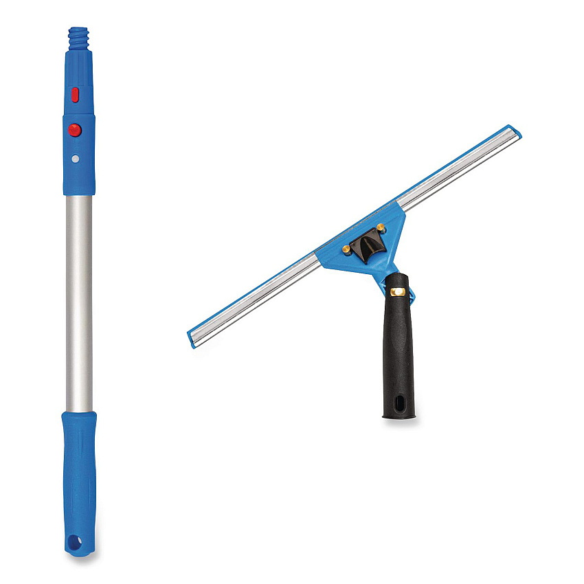Pro Window Washing Kit with Swivel Window Squeegee and 20" Pole, 14" Wide Blade (GRI131)