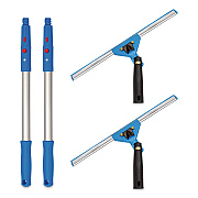Pro Window Washing Kit with Swivel Window Squeegee and 20" Pole, 14" Wide Blade, 2/Kit (GRI1312PK)