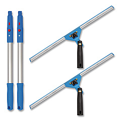 Pro Window Washing Kit with Swivel Window Squeegee and 20" Pole, 18" Wide Blade, 2/Kit (GRI131182PK)
