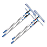 Pro Window Washing Kit with Squeegee, Washer and 6 ft Telescopic Pole, 18" Wide Blade, 2/Kit (GRI1376F182P)