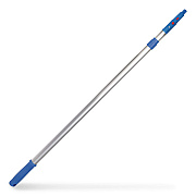 6 ft Telescopic Aluminum Extension Pole with Click/Lock Adapter Cone, 3.5 ft to 6 ft, Blue/Silver (GRI1066F)